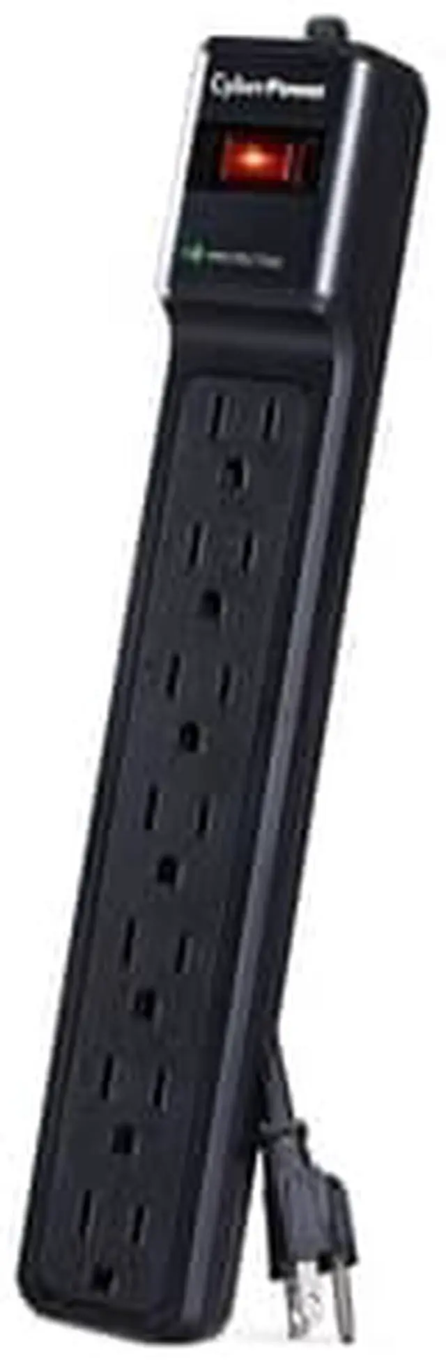 Alt view image 2 of 15 - CyberPower Systems USA CSB7012 CyberPower CSB7012 Essential 7-Outlets Surge Suppressor with 1500 Joules and 12FT Cord - 7 x NEMA 5-15R - 1500 J - 125 V AC Input