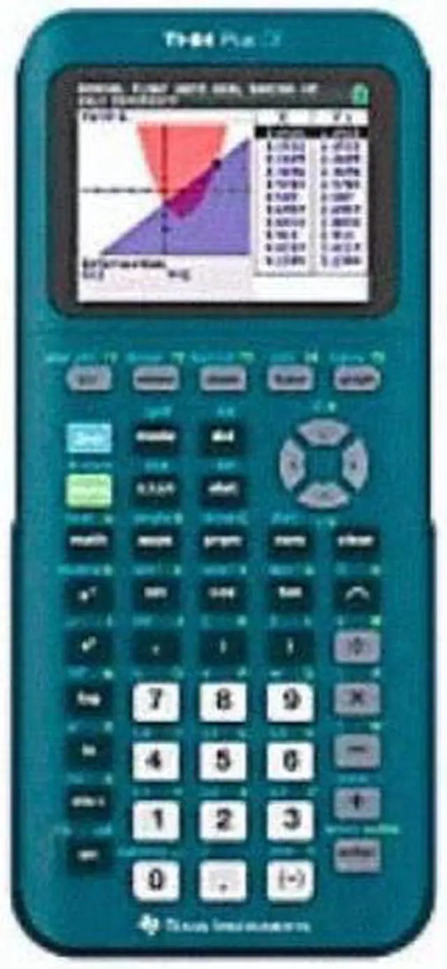 Main image of Texas Instruments TI-84 Plus CE Handheld Graphing Calculator, Teal, 84PLCE/TBL/1L1/AS