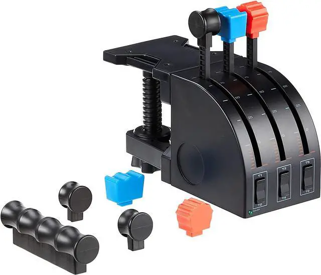 Alt view image 2 of 4 - Logitech G Saitek PRO Flight Throttle Quadrant for PC - Black