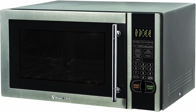 Magic Chef 1000 Magic Chef MCM1110ST 1.1 Cubic-ft, 1,000-Watt Stainless Microwave with ...