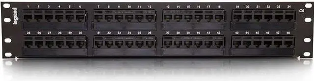 Alt view image 13 of 15 - C2G 37200 48-PORT CAT6 110-TYPE PATCH PANEL