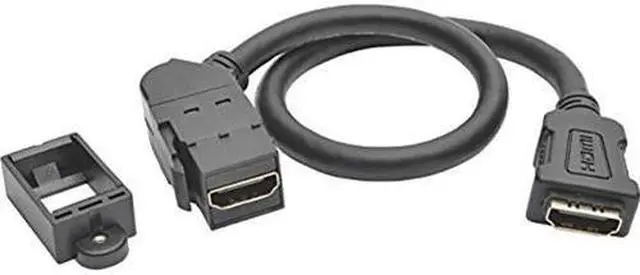 Main image of TRIPP LITE P164-001-KPA-BK HDMI Coupler Keystone Panel Mount All-in-One Angled F/F Black 1'