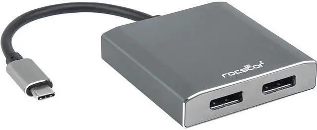 Alt view image 7 of 13 - ROCSTOR Y10A201-A1 USB-C TO DUAL DISPLAYPORT 4K60H