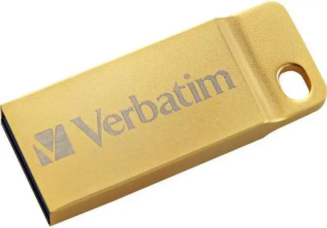 Alt view image 10 of 16 - Verbatim 64GB Metal Executive USB 3.0 Flash Drive - Gold - 64 GBUSB 3.0 - Gold - Water Resistant