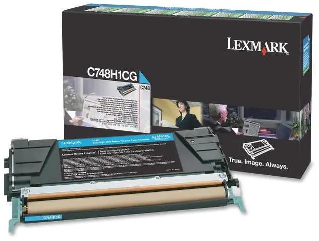 Alt view image 11 of 19 - Cyan High Yield Toner Cartridge for Lexmark C748H1CG C748DE, C748DTE, C748E, Genuine Lexmark Brand