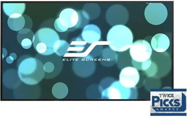 Alt view image 2 of 14 - Elite Screens Aeon CineGrey AR120H2 Fixed Frame Projection Screen - 120" - 16:9 - Wall Mount