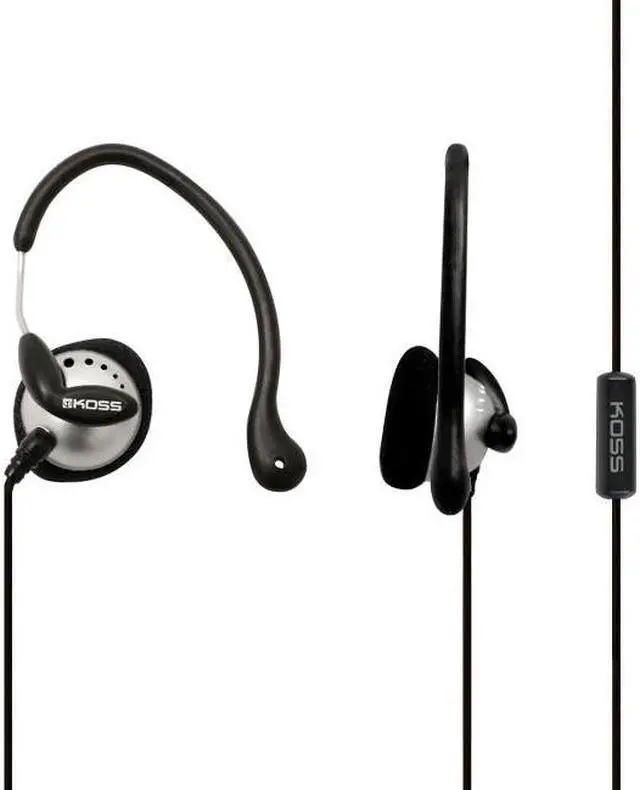 Alt view image 6 of 8 - KOSS Black/Silver 187189 3.5mm Connector Ultra Light Sports Headphone