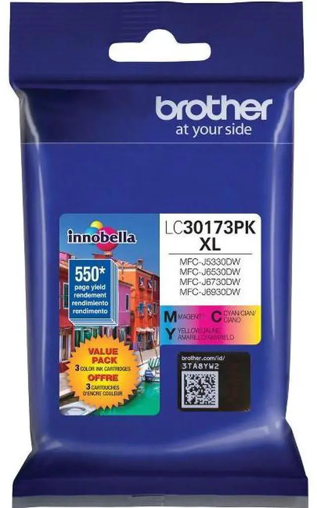 Alt view image 8 of 11 - Brother LC30173PK High Yield Ink Cartridge - Combo Pack - Cyan/Magenta/Yellow