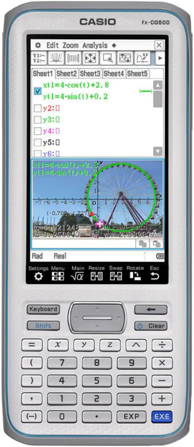 Alt view image 7 of 16 - Casio - FX-CG500-L-IH - Graphing Calculator w 4.8 LCD