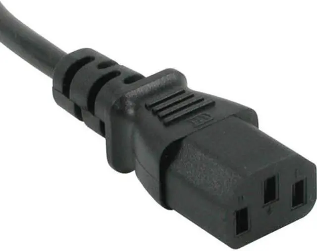 Alt view image 5 of 9 - C2G 14719 18 AWG Universal Power Cord - NEMA 5-15P to IEC320C13, TAA Compliant, Black (25 Feet, 7.62 Meters)