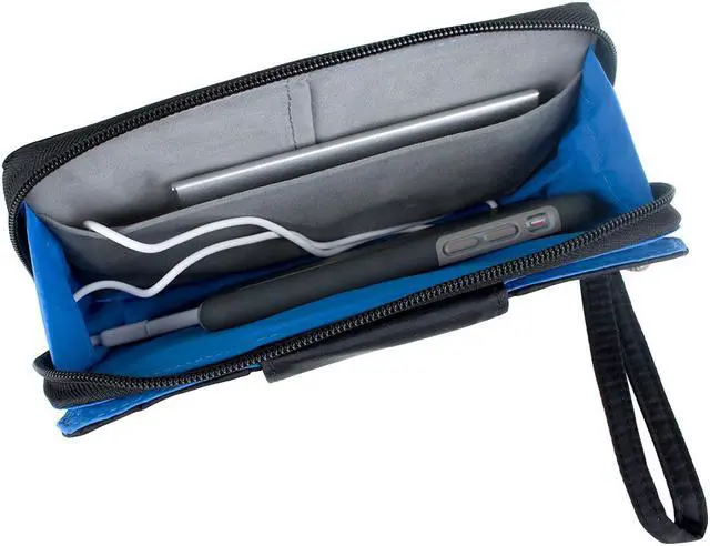 Alt view image 9 of 9 - Travelon RFID Blocking Clutch Wallet w/ 5000mAh Power Bank Battery Charger Olive