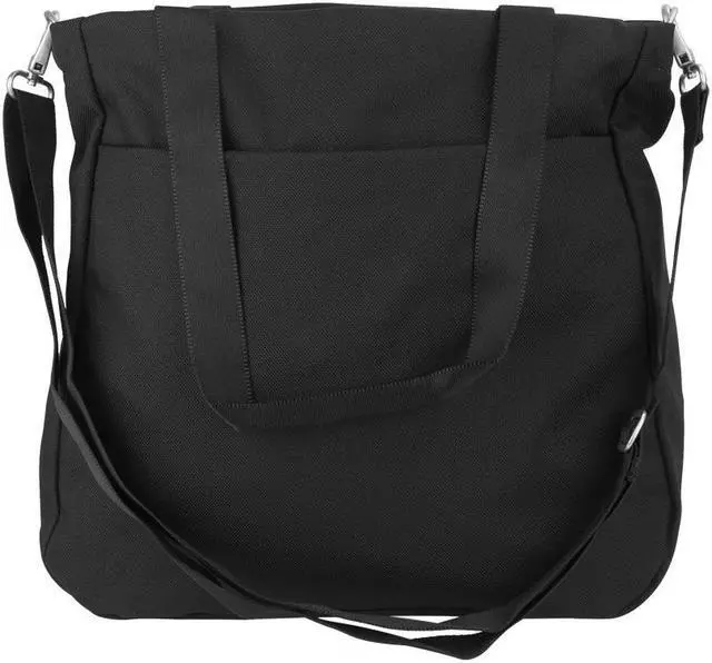 Alt view image 7 of 10 - Haiku Women's Journey Eco Shopper Tote Shoulder Bag Purse Black w/ Plum Stitch