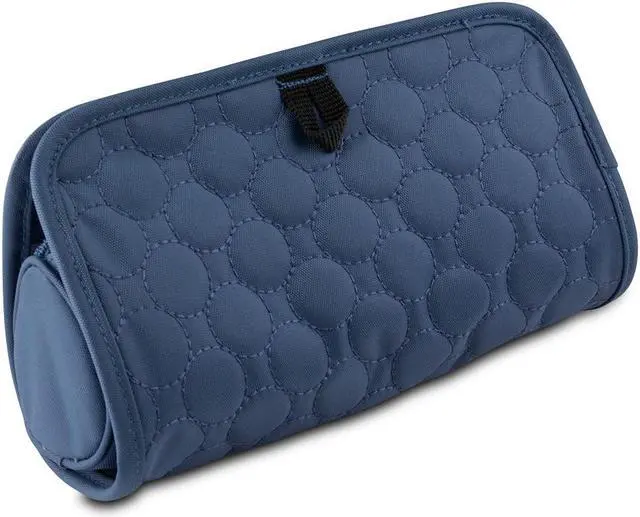 Alt view image 5 of 12 - Travelon Jewelry and Cosmetic Clutch w/ Removable Center Pouch, Blue Quilted