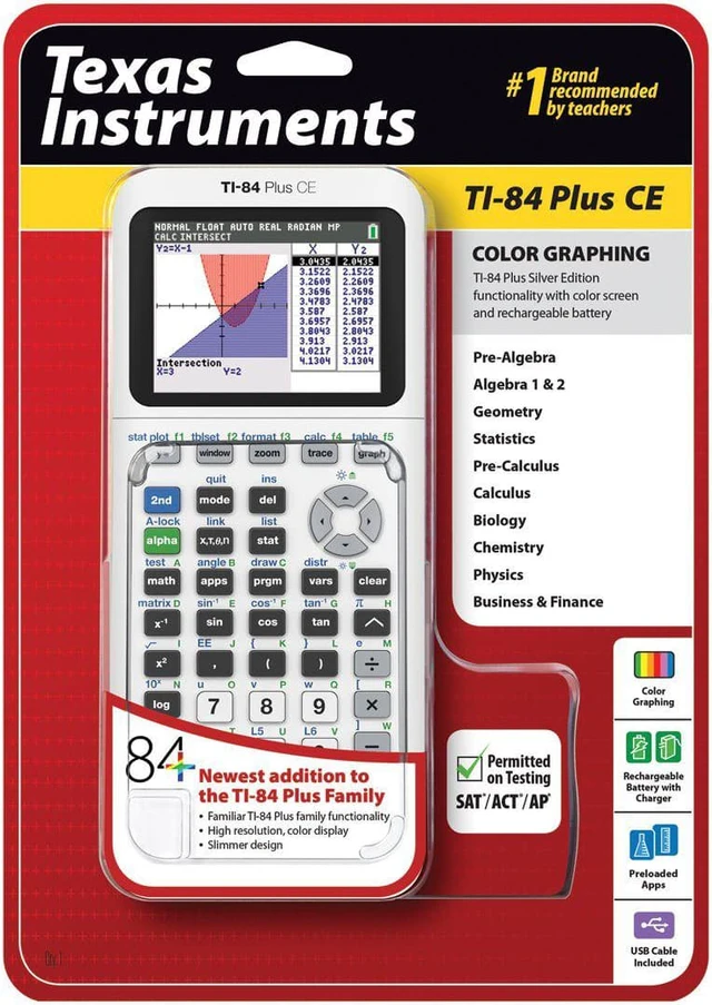 Alt view image 9 of 16 - Texas Instruments TI84PLSCEWHITE