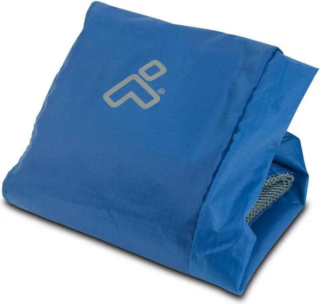 Alt view image 4 of 13 - Travelon Lightweight Nylon and Mesh Drawstring Storage Travel Laundry Bag Blue