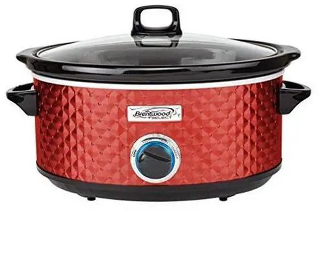 Alt view image 2 of 4 - BRENTWOOD(R) APPLIANCES SC-157R 7-Quart Slow Cooker (Red)