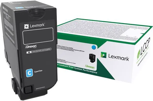 Alt view image 2 of 7 - Lexmark 74C10C0 Return Program Toner Cartridge - Cyan