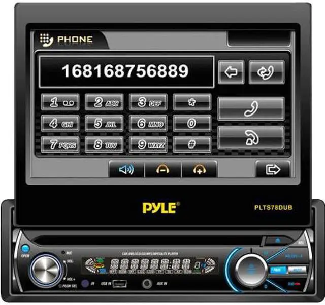 Alt view image 4 of 5 - Pyle Audio - PLTS78DUB - Pyle PLTS78DUB Car DVD Player - 7 Touchscreen LCD - Single DIN - Detachable Front Panel - DVD