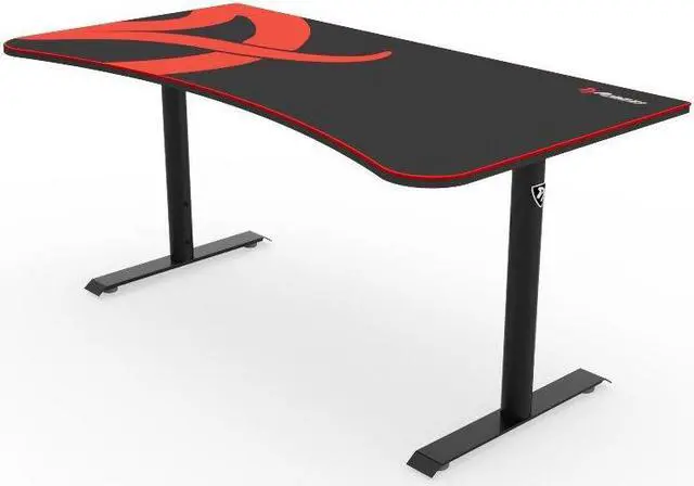Alt view image 3 of 10 - Arozzi Arena Heavy Duty Rectangular Gaming Desk and Mouse Pad Black