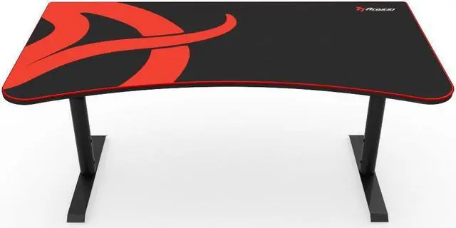 Alt view image 2 of 10 - Arozzi Arena Heavy Duty Rectangular Gaming Desk and Mouse Pad Black