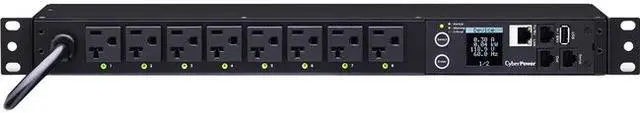 Alt view image 2 of 7 - CYBERPOWER PDU41002 Switched PDU 20A 1u 8 Out 120V
