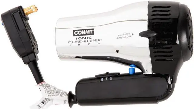 Alt view image 5 of 7 - CONAIR 169CHIW Chrome Cord Keeper Hair Dryer - 1875W