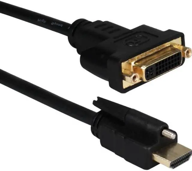 Alt view image 6 of 8 - QVS 1-Meter DVI Female to Locking HDMI Male Adaptor