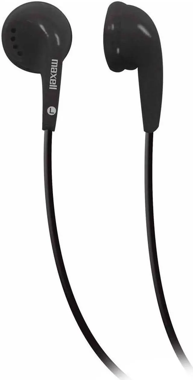 Alt view image 3 of 12 - Maxell EB-95 Stereo Earbuds Black 190560