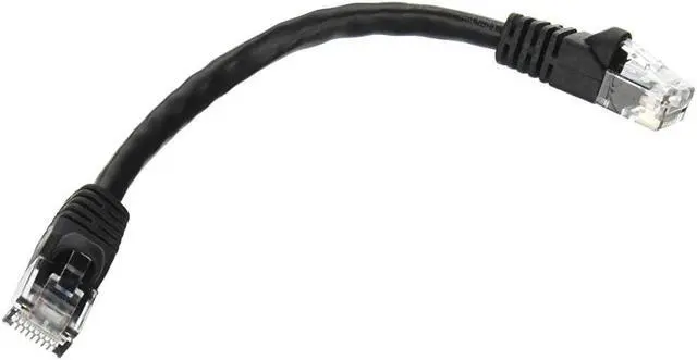 Alt view image 9 of 9 - Monoprice Cat6 Ethernet Patch Cable - 0.5 Feet - Black | Network Internet Cord - RJ45, Stranded, 550Mhz, UTP, Pure Bare Copper Wire, 24AWG