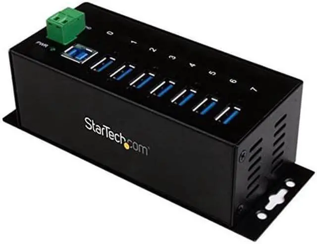 Alt view image 2 of 7 - Add Seven Usb 3.0 Ports With This Din Rail Or Surface-Mountable Metal Hub - 15Kv