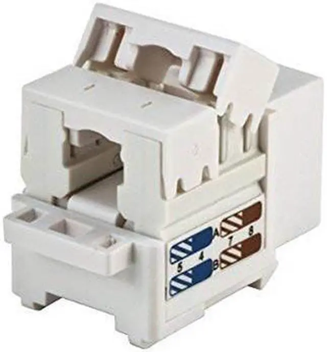 Alt view image 7 of 9 - Monoprice Cat6 Punch Down Keystone Jack - White