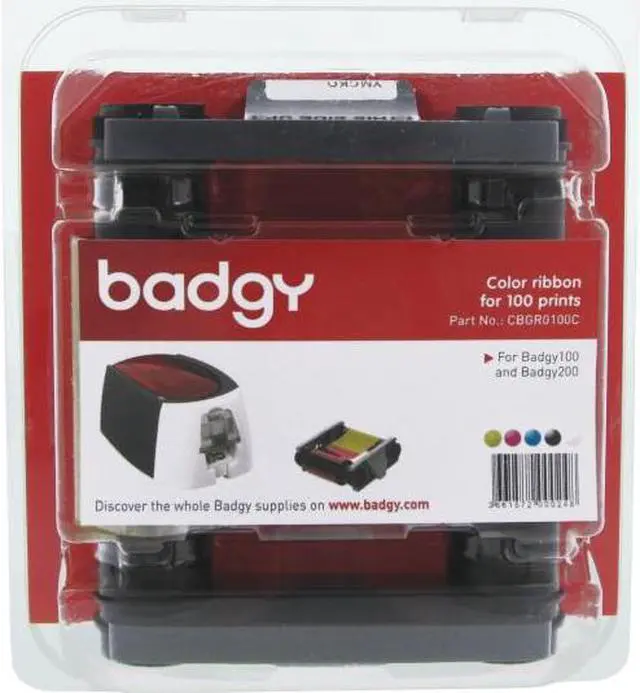 Alt view image 3 of 6 - Evolis CBGR0100C High Trust Original Color Ribbons for Badgy100 & 200 - 100 Prints