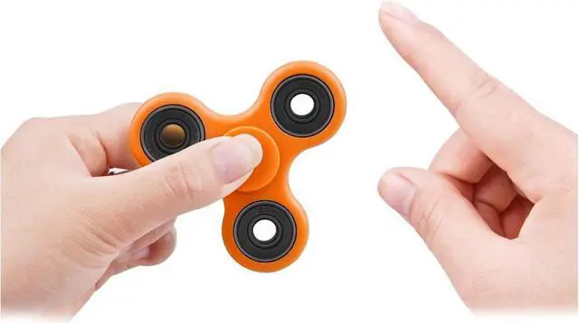 Alt view image 7 of 10 - WorryFree Stress Relieving Fidget Spinner - Orange