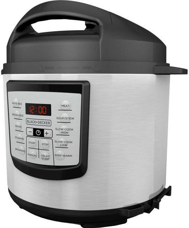 Black Decker 6qt Electric Pressure Cooker Silver Black