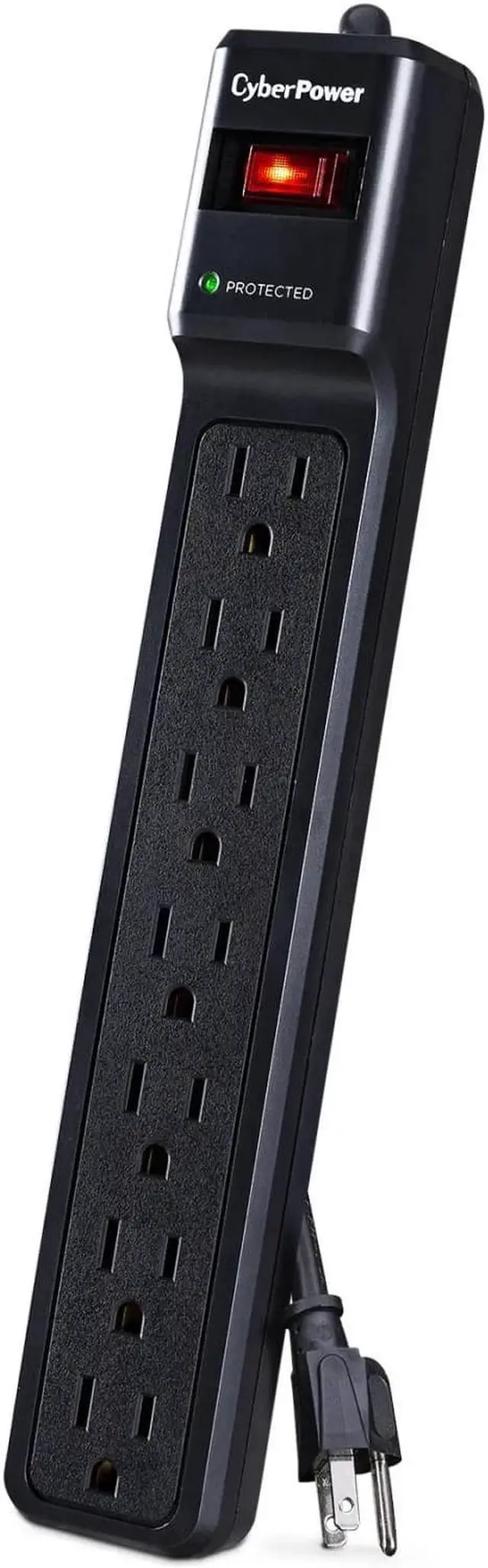 Alt view image 15 of 15 - CyberPower Systems USA CSB7012 CyberPower CSB7012 Essential 7-Outlets Surge Suppressor with 1500 Joules and 12FT Cord - 7 x NEMA 5-15R - 1500 J - 125 V AC Input