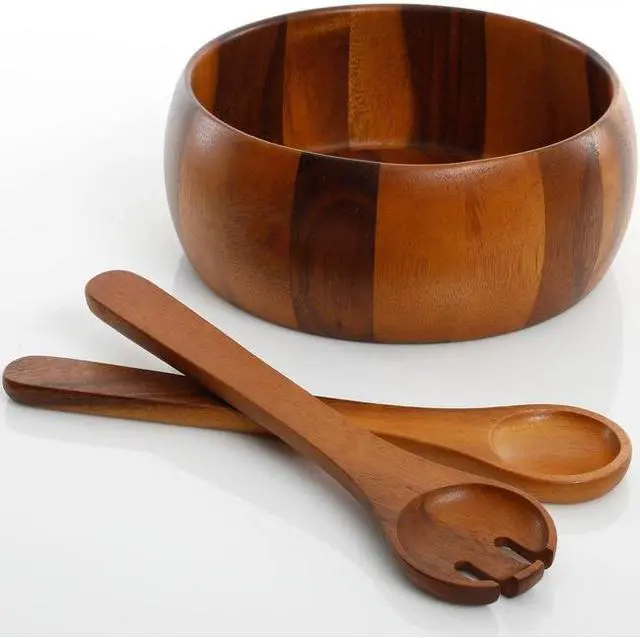 Alt view image 3 of 5 - Gibson GH La Roda 3pc Wood Salad Set