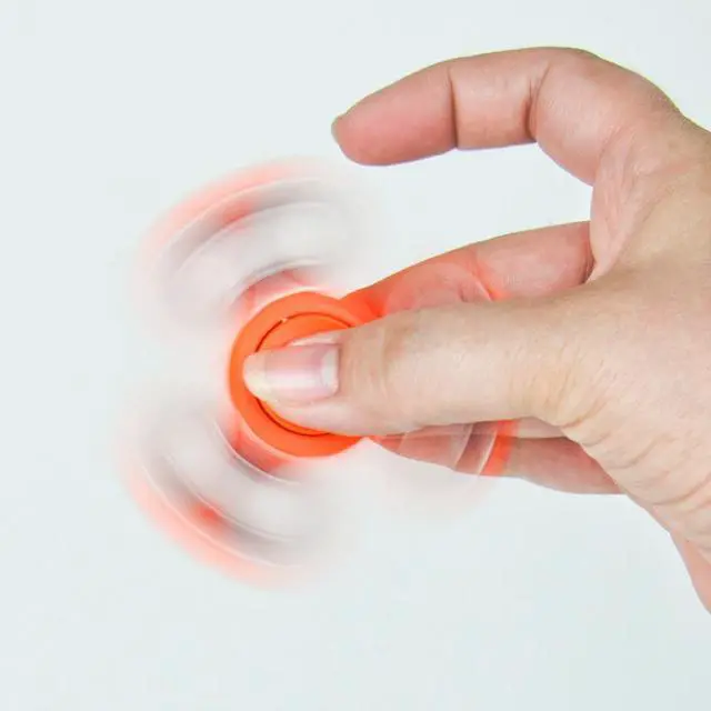 Alt view image 5 of 10 - WorryFree Stress Relieving Fidget Spinner - Orange
