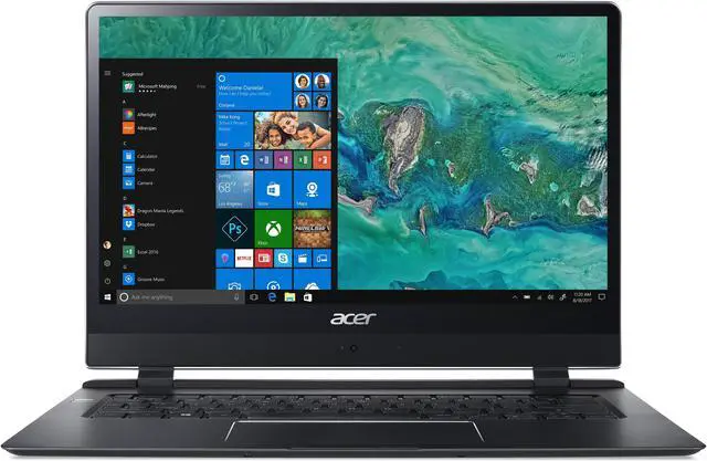 Alt view image 5 of 14 - Acer Swift 7 SF714-51T-M871 14" Touchscreen LCD Notebook - Intel Core i7 (7th Gen) i7-7Y75 Dual-core (2 Core) 1.30 GHz - 8 GB LPDDR3 - 256 GB SSD - Windows 10 Pro 64-bit - 1920 x 1080 - In-plane Switching (IPS) Technology, CineCrystal
