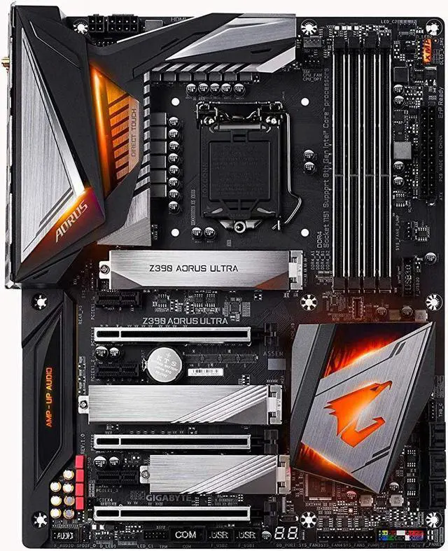 Alt view image 2 of 10 - GIGABYTE Z390 AORUS ULTRA LGA 1151 (300 Series) Intel Z390 HDMI SATA 6Gb/s USB 3.1 ATX Intel Motherboard