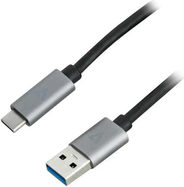 Alt view image 2 of 5 - V7 3ft (1m) Classic USB Type C to Type A Cable - Grey