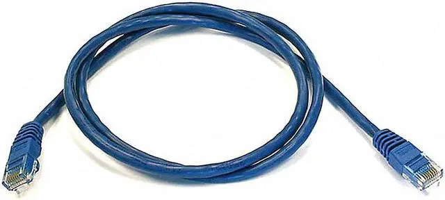 Main image of Monoprice Cat6 Ethernet Patch Cable - Network Internet Cord - RJ45, Stranded, 550Mhz, UTP, Pure Bare Copper Wire, 24AWG, 3ft, Blue