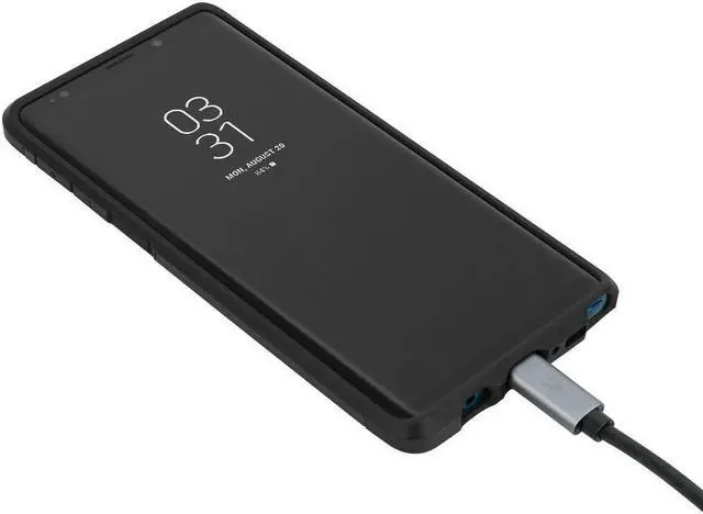 Alt view image 3 of 5 - V7 3ft (1m) Classic USB Type C to Type A Cable - Grey
