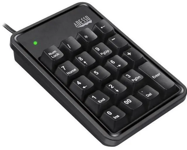 Alt view image 2 of 19 - Adesso 19-Key Usb Numeric Keypad ,Built-In 3-Port  Usb Hubs , Durable  Mechnical