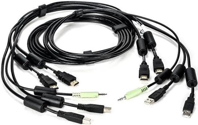 Main image of Vertiv Avocent USB Keyboard and Mouse, Dual HDMI and Audio Cable, 6 ft. for Vertiv Avocent SV and SC Series Switches