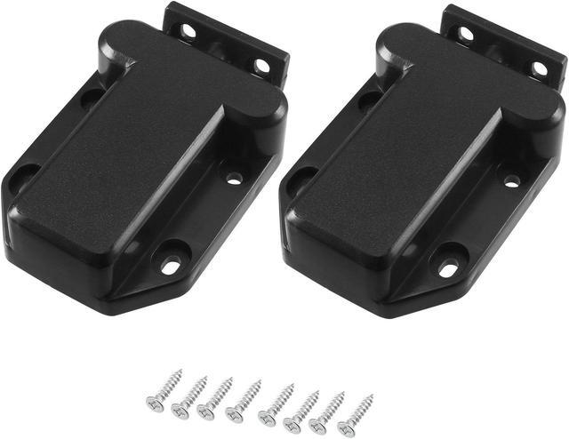 Alt view image 3 of 7 - Push Open Latch Lock Touch Catch for Bedroom Cabinet Cupboard Drawer Black 2Pcs