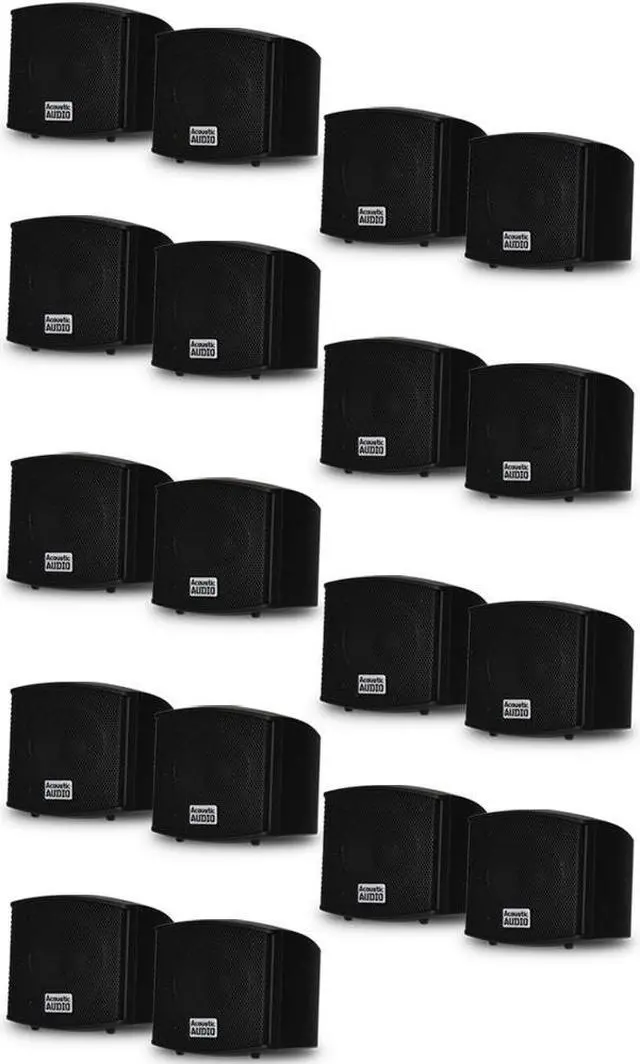 Main image of Acoustic Audio AA321B Mountable Indoor Speakers 3600 Watts Black 9 Pair Pack AA321B-9Pr