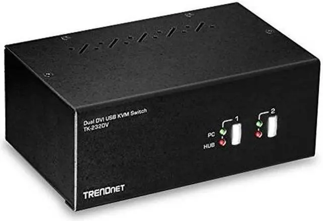 Alt view image 8 of 9 - TRENDnet TK-232DV, 2-Port Dual Monitor DVI KVM Switch with Audio, 2-Port USB 2.0 Hub, Digital Resolutions up to 1920 x 1200, Analog Resolutions up to 2048 x 1536