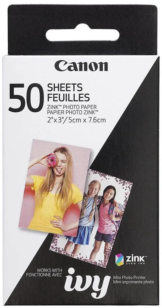 Alt view image 8 of 20 - Canon ZINK Photo Paper for Ivy Mobile Printer - 50 Sheet Pack