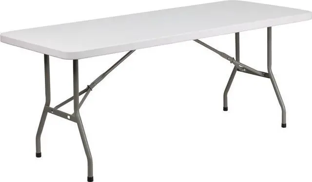Alt view image 9 of 19 - 30''W x 72''L Granite White Plastic Folding Table
