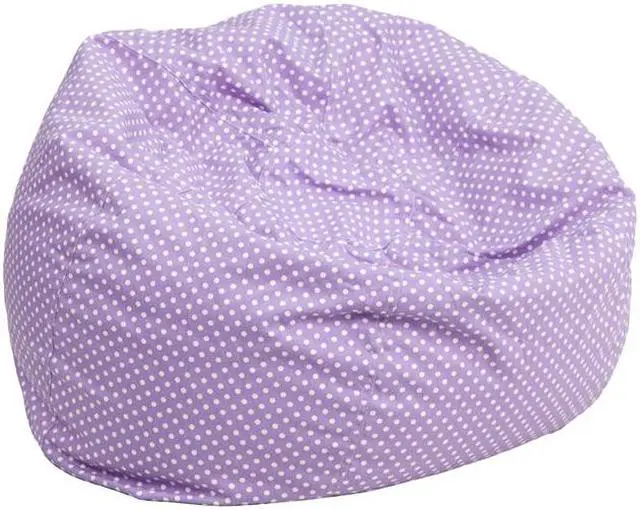 Alt view image 11 of 19 - Small Lavender Dot Bean Bag Chair for Kids and Teens